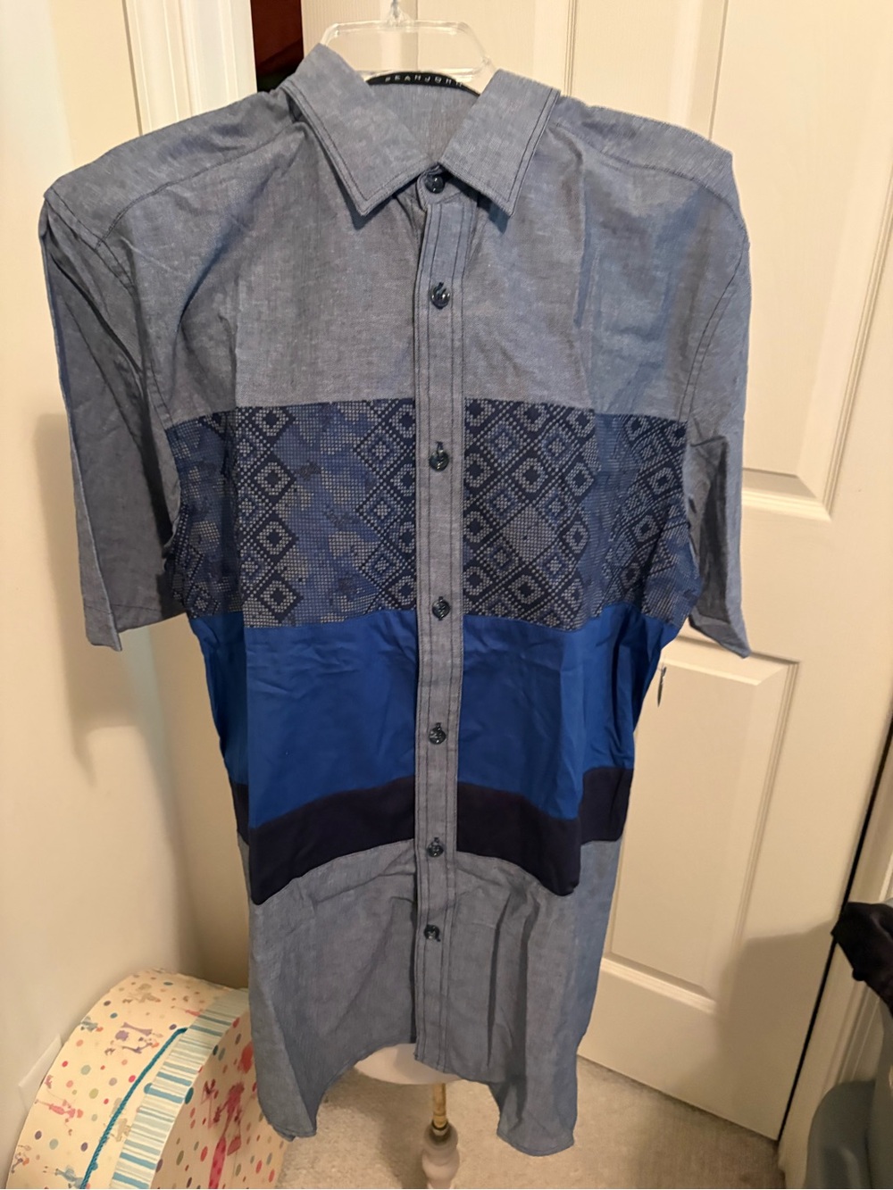 Sean John Authentic NWT $69.50 men’s s/sleeve 2XL blue